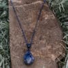 Mineraux et macrame collier micro macrame Sodalite 1