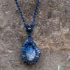 Mineraux et macrame collier micro macrame Sodalite 2