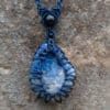 Mineraux et macrame collier micro macrame Sodalite 3